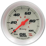 EQUUS E8244 2.0 Dia Oil Pressure Gauge Silver  0-100psi