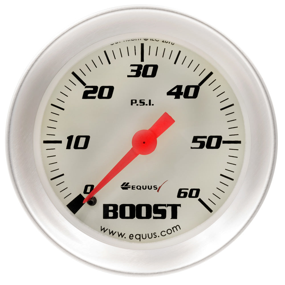 EQUUS E8256 2.0 Dia Boost Gauge Silver  60psi