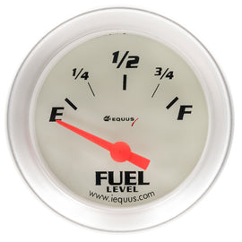 EQUUS E8361 2.0 Dia Fuel Level Gauge Silver