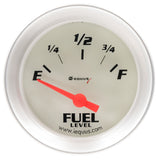 EQUUS E8361 2.0 Dia Fuel Level Gauge Silver