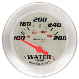 EQUUS E8462 2-5/8 Dia Water Temp Gauge Silver  100-280
