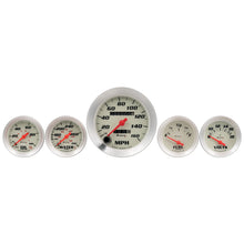 Load image into Gallery viewer, EQUUS E8500 5-Piece Gauge Set White Face/Silver Bezel