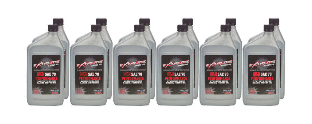 EXTREME RACING OIL HPSAE-70C SAE 70 Synthetic Blend 12 x 1 Quart