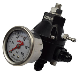 FiTECH FUEL INJECTION 54001 Regulator Go Fuel Tight Fit  w/ Pressure Gauge