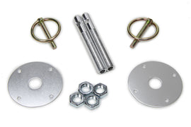 FIVESTAR 10001-34033 Hood Pin Kit  3/8in Alum Silver 2-pack
