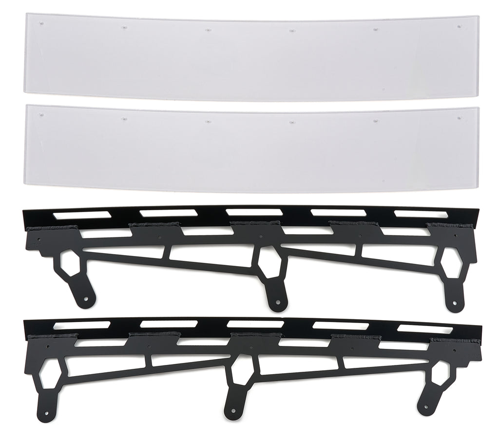 FIVESTAR 11002-47387-B FIVESTAR 2019 LM Spoiler - Black Polycarbonate 64.5 x 6.5 Inches, 70 Degree Angle with Aluminum Brackets