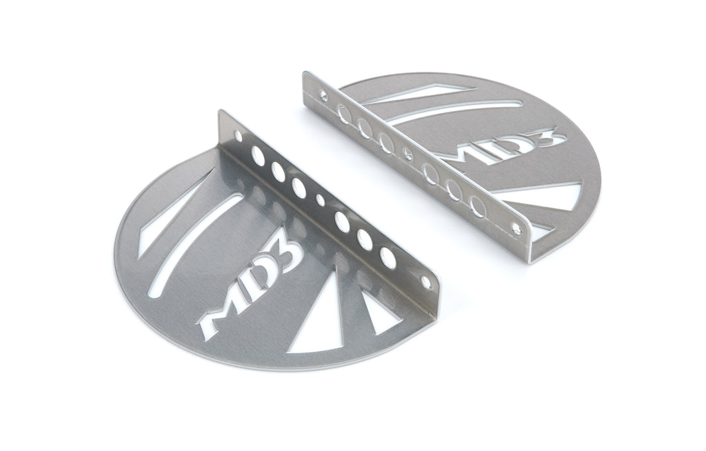 FIVESTAR 32000-47851-A FIVESTAR MD3 Aluminum Spoiler End Plates (Pair) - Natural Finish for Late Model Vehicles