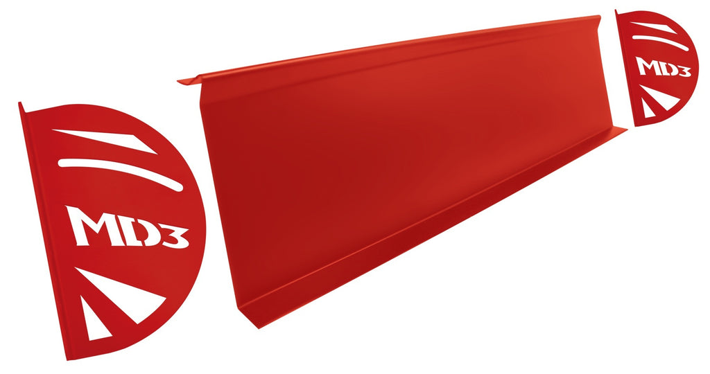 FIVESTAR 32000-47851-R FIVESTAR MD3 Left and Right Aluminum Spoiler End Plates with Red Powder Coat