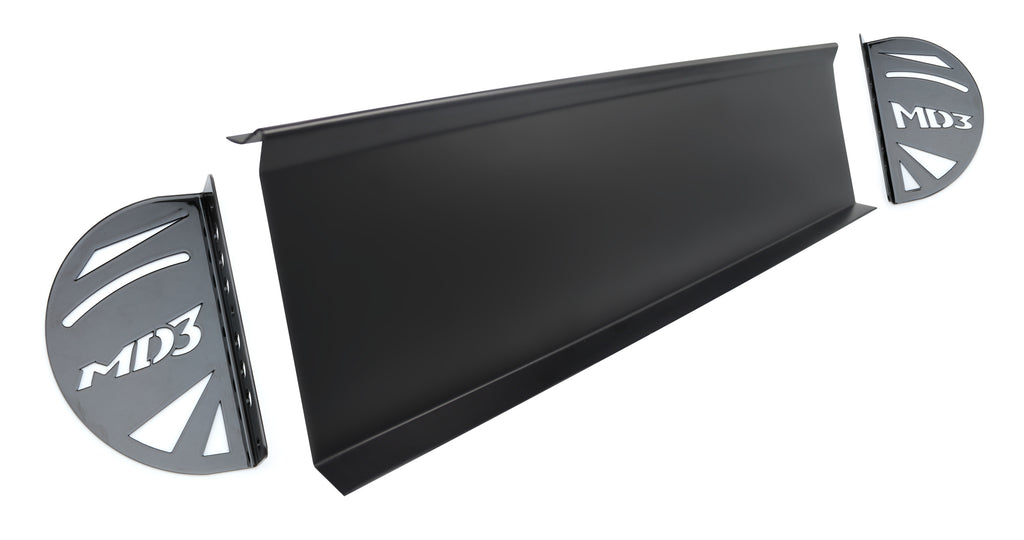 FIVESTAR 32000-72820-B FIVESTAR MD3 Passenger Side Spoiler Kit with End Plates - Black Plastic