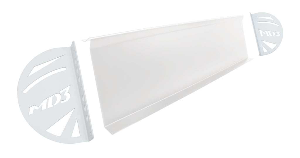 FIVESTAR 32000-72820-W FIVESTAR MD3 Passenger Side Spoiler Kit with End Plates in White, Part Number 32000-72820-W