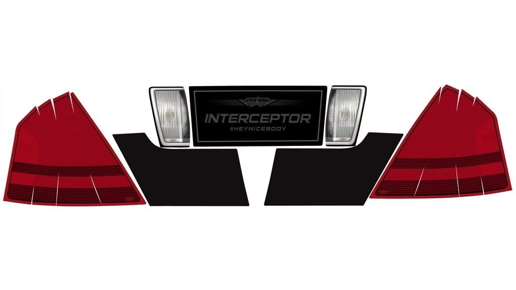 FIVESTAR 50361-44541 FIVESTAR Crown Vic Interceptor Tail Identification Kit with Laminated Protective Coating