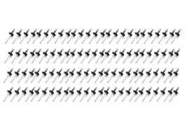 FIVESTAR 814B-100L Lrg Hd Rivet Black Multi -grip 100pk