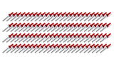 FIVESTAR 814R-100S Sml Hd Rivet Red Multi-Grip 100pk