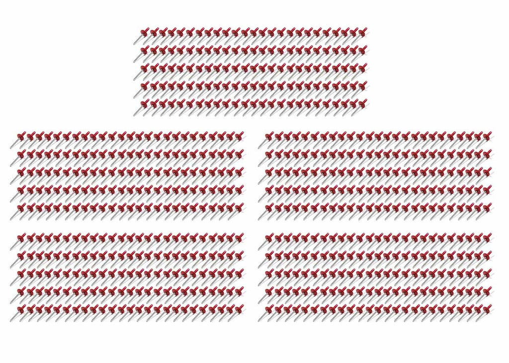 FIVESTAR 814R-500L Lrg Hd Rivet Red Multi-Grip 500pk