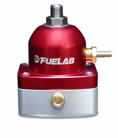 FUELAB FUEL SYSTEMS 51502-2 FUELAB Fuel Pressure Regulator EFI 25-90 PSI with 6AN Inlets and Return - Red/Anodized - Part 51502-2