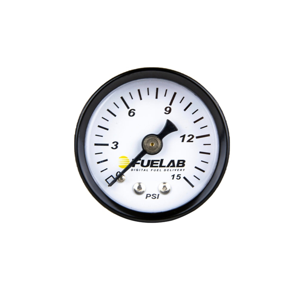 FUELAB FUEL SYSTEMS 71502 Fuel Pressure Gauge Carb 0-15psi