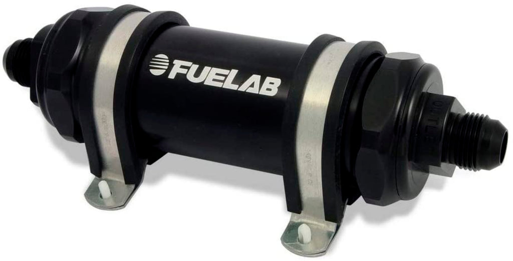 FUELAB FUEL SYSTEMS 82802-1 Fuel Filter In-Line 5in 10 Micron Paper 8AN