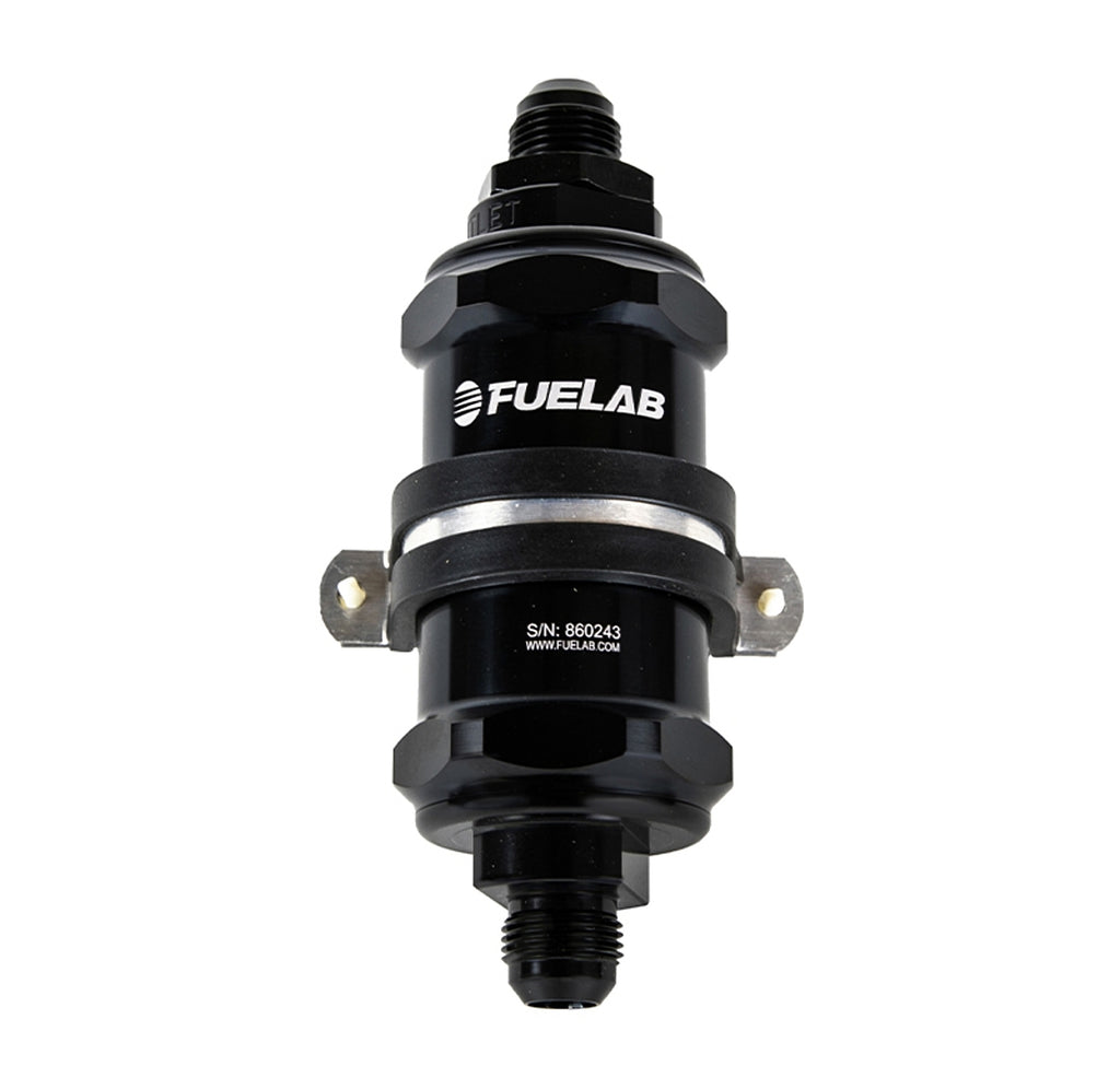 FUELAB FUEL SYSTEMS 84801-1 Fuel Filter In-Line 3in 10 Micron 6AN Chk Valve