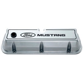FORD 302-030 Die Cast Alm Valve Cover Set w/Mustang Logo