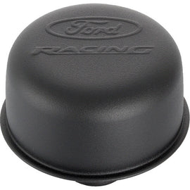 FORD 302-216 Black Steel Breather W/Ford Racing Logo