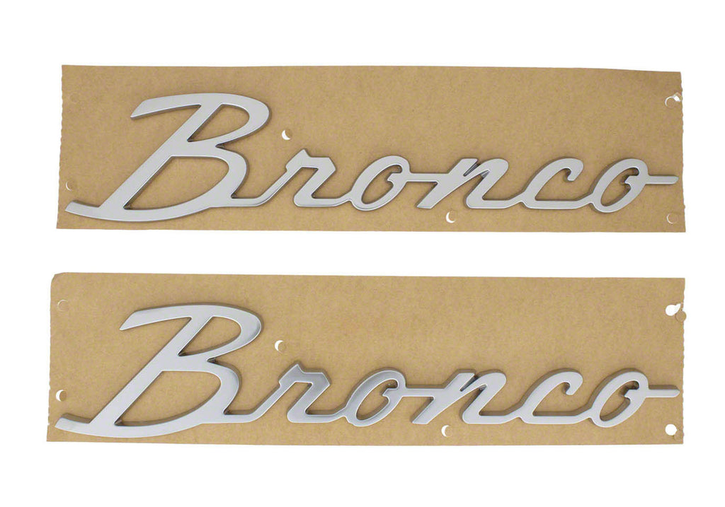 FORD M-1447-BSS Ford Bronco Script Emblem Kit - Silver - M-1447-BSS