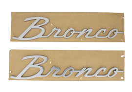 FORD M-1447-BSS Ford Bronco Script Emblem Kit - Silver - M-1447-BSS