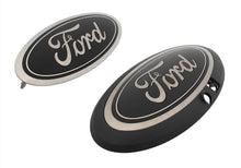 Load image into Gallery viewer, FORD M-1447-FBC1 Ford Oval Emblem Kit for 2021-2023 F-150 with Front Camera Provision - Black and Chrome Finish by Ford (Part M-1447-FBC1)