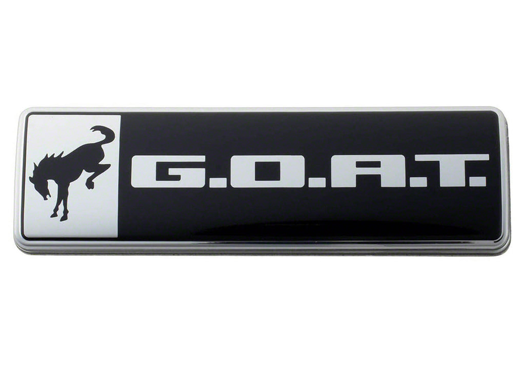 FORD M-1447-GOAT Ford M-1447-GOAT Bronco / G.O.A.T Emblem - Black and Chrome Plastic Badge