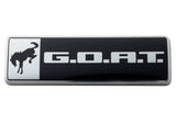 FORD M-1447-GOAT Ford M-1447-GOAT Bronco / G.O.A.T Emblem - Black and Chrome Plastic Badge