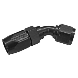 FRAGOLA 104506-BL FRAGOLA 104506-BL 6 AN 45-Degree Aluminum Hose End Fitting with Swivel, Black Anodized