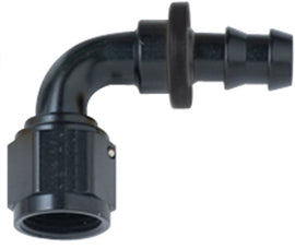 FRAGOLA 209006-BL Hose Fitting #6 90 Deg Push Lock Black