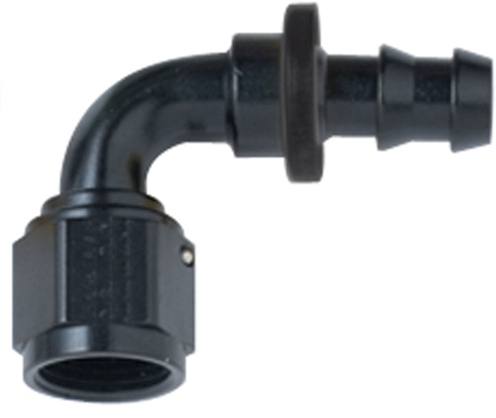 FRAGOLA 209012-BL Hose Fitting #12 90 Deg Push Lock Black