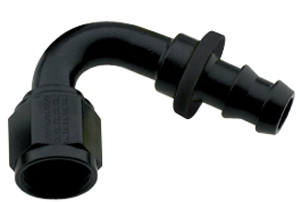 FRAGOLA 212016-BL Hose Fitting #16 120 Deg Push Lock Black
