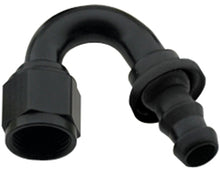 Load image into Gallery viewer, FRAGOLA 215016-BL Hose Fitting #16 150 Deg Push Lock Black