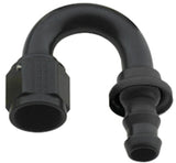 FRAGOLA 218006-BL Hose Fitting #6 180 Deg Push Lock Black