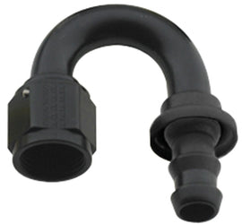 FRAGOLA 218008-BL Hose Fitting #8 180 Deg Push Lock Black