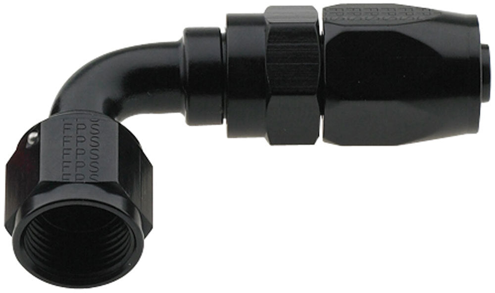 FRAGOLA 229006-BL Hose Fitting #6 90 Deg Pro-Flow Black