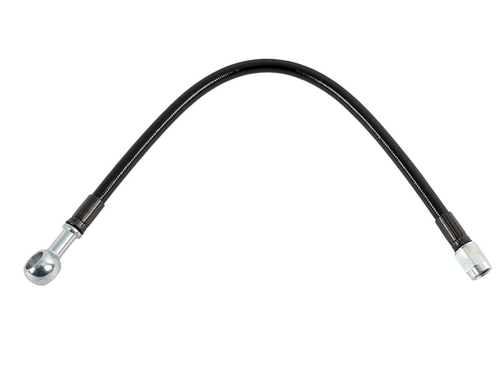 FRAGOLA 332012 Fragola 332012 -3 AN to 3/8 in Straight Banjo Hose Assembly, Black Vinyl-Coated Stainless Steel