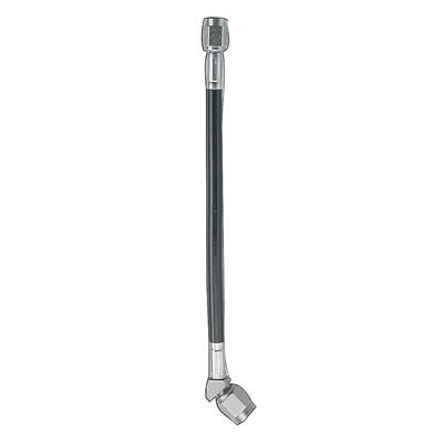 FRAGOLA 342016 3an Black Covered PTFE Hose 16in OAL Str/45 Deg