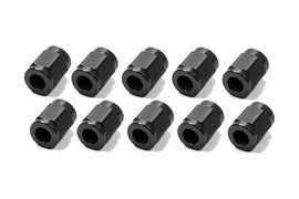 FRAGOLA 481803-BL-10 #3 Aluminum Tube  Nuts (10pk) Black