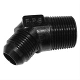 FRAGOLA 482309-BL FRAGOLA 45 Degree Adapter Fitting 10AN Male to 3/4 in NPT Male - Aluminum Black Anodized