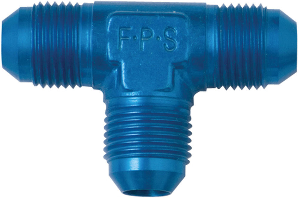 FRAGOLA 482410 FRAGOLA #10 AN Male to Male to Male Aluminum Adapter Tee Fitting, Blue Anodized
