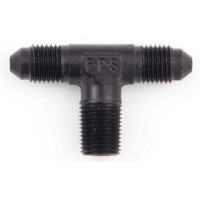 FRAGOLA 482508-BL Fragola 482508-BL 8 AN Male to 8 AN Male and 3/8-Inch NPT Male Adapter Tee, Black Anodized Aluminum