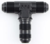 FRAGOLA 483412-BL FRAGOLA #12 Bulkhead Tee Fitting Aluminum Black Anodized - 12 AN Male x 12 AN Male x 12 AN Male