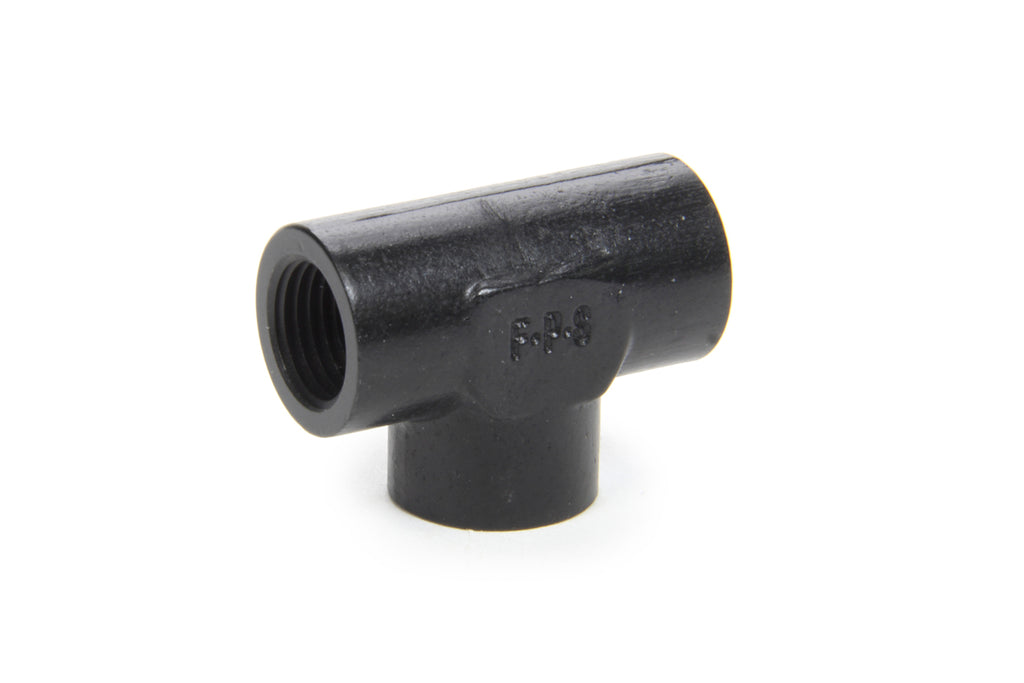 FRAGOLA 491701-BL FRAGOLA 1/8 Inch NPT Female Pipe Tee Adapter - Black Anodized Aluminum