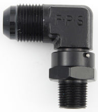 Load image into Gallery viewer, FRAGOLA 499111-BL #10 x 3/8 MPT 90 Deg Swivel Adapter Black