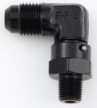 Load image into Gallery viewer, FRAGOLA 499162-BL #6 x 1/8 MPT 90 Deg Swivel Adapter Black