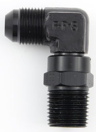 FRAGOLA 499188-BL #8 x 1/2 MPT 90 Deg Swivel Adapter Black