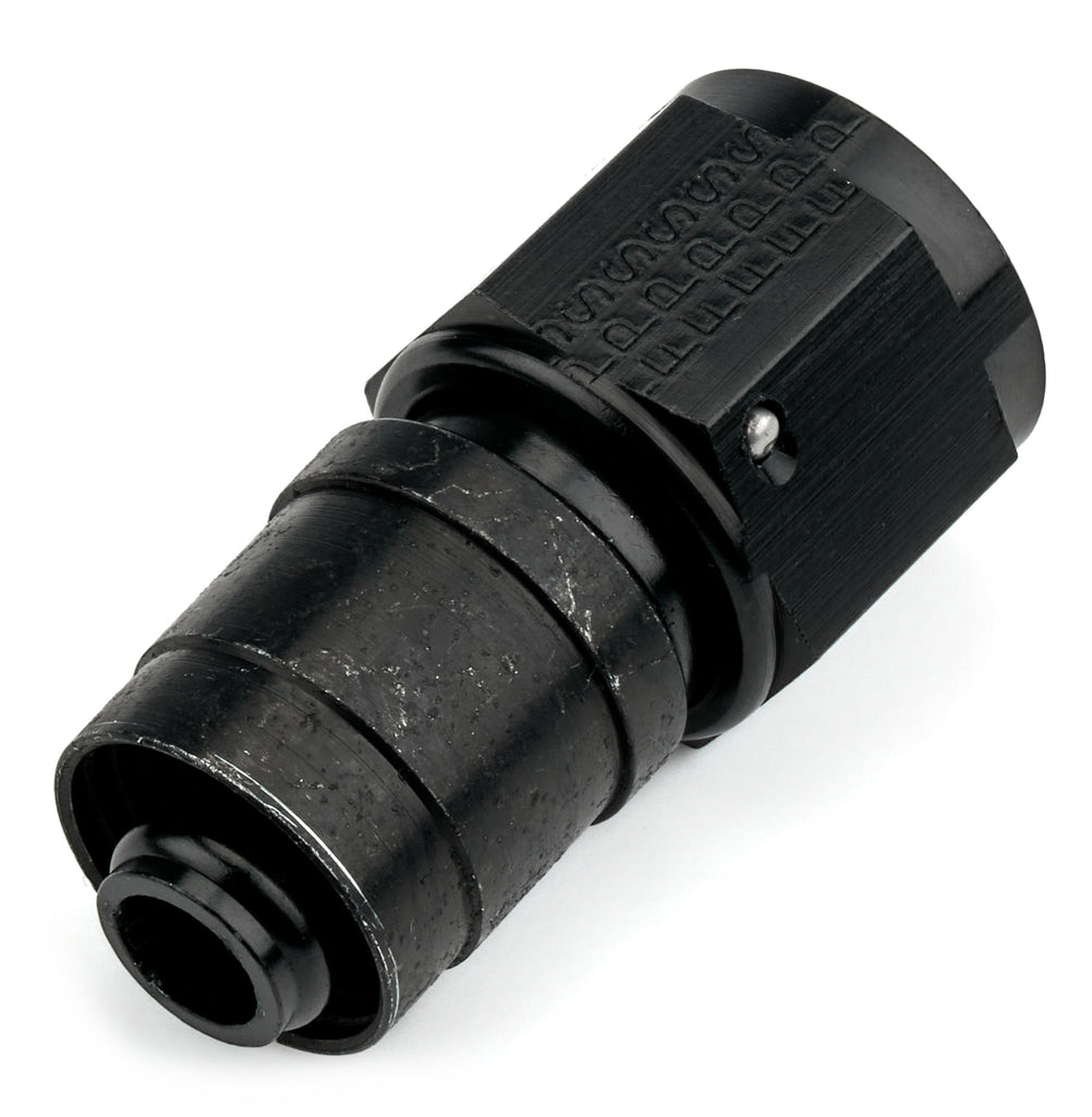 FRAGOLA 5100108 FRAGOLA 5100108 8AN Straight Crimp Hose Fitting - Black Anodized Aluminum