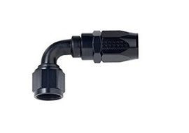 FRAGOLA 5109006 FRAGOLA 6AN R/S Crimp-On 90-Degree Hose End - Black Anodized Aluminum, Part #5109006
